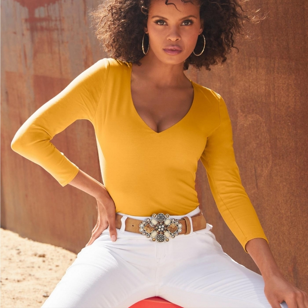 Love, Fire Nordstrom Long New Sleeve Ribbed Crop Top S